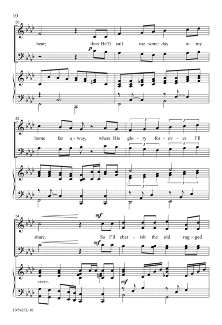 On a Hill Far Away 4-Part scores gallery preview page 10