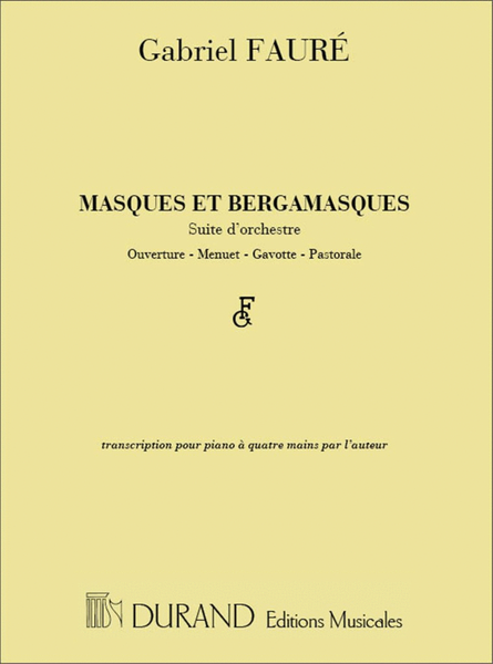 Masques Et Bergamasques. Suite D'Orchestre