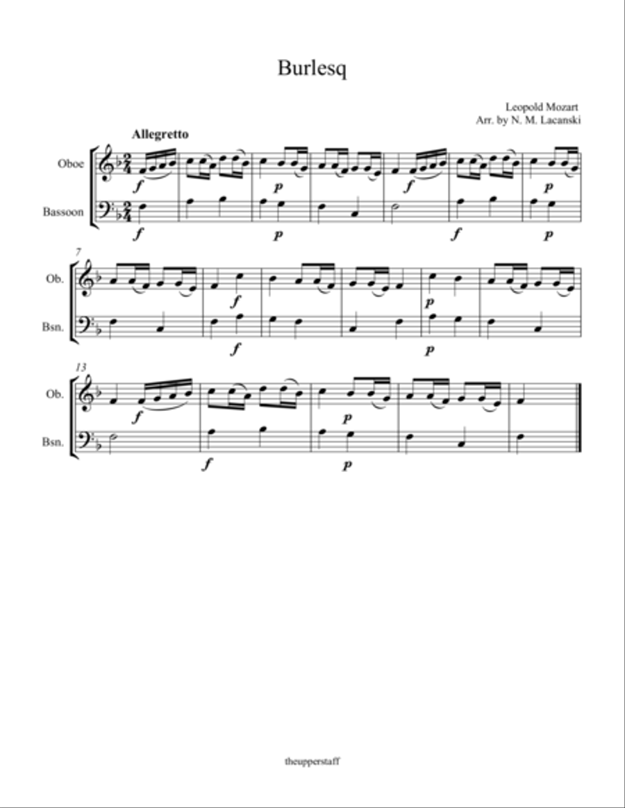 Burlesq Woodwind Duet scores gallery preview page 1