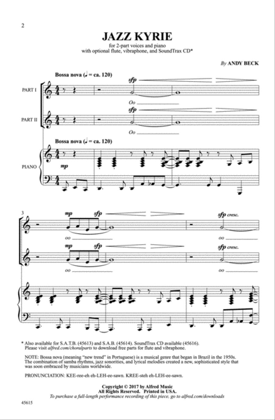 Jazz Kyrie Jazz Kyrie Choir scores gallery preview page 1