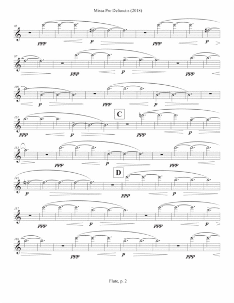Missa Pro Defunctis (2018) flute part Flute Solo scores gallery preview page 2