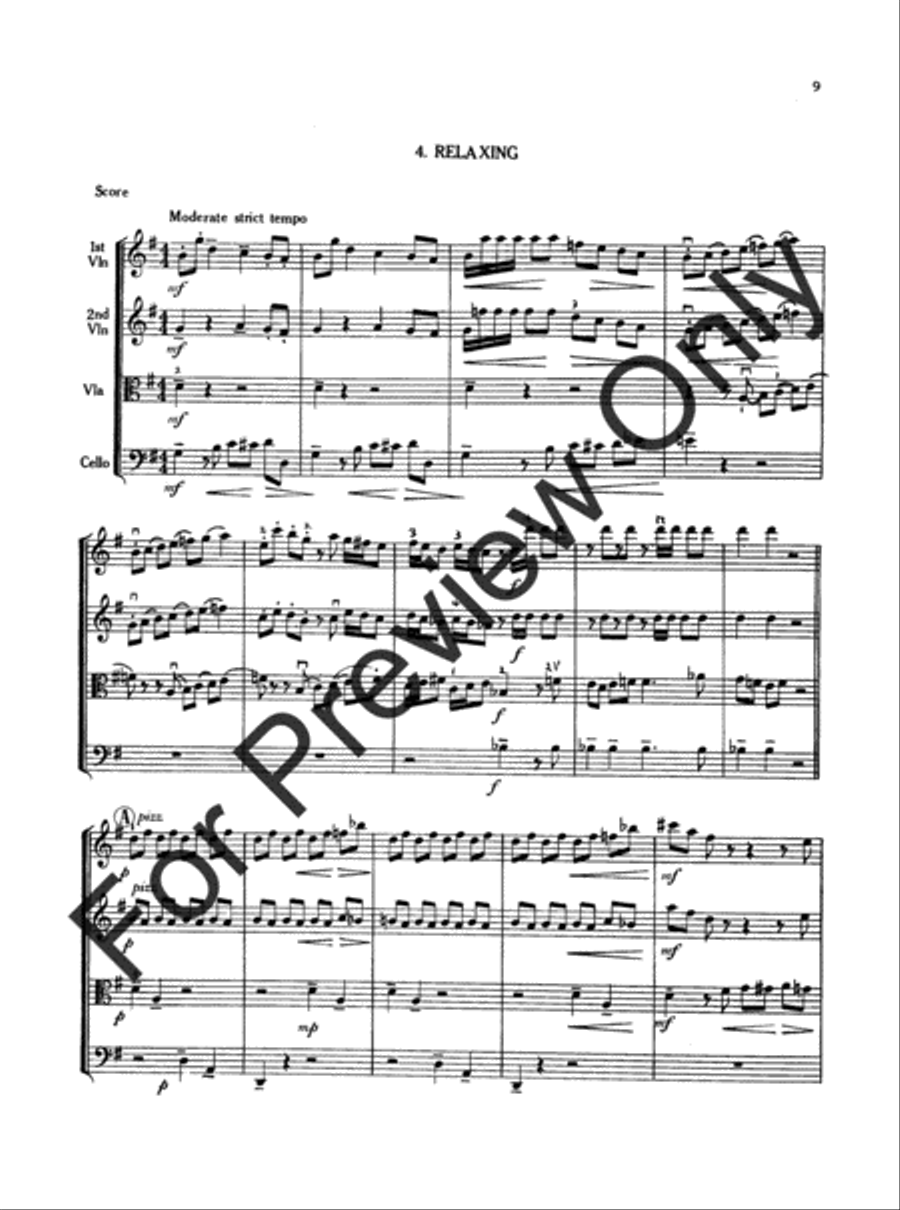 Suite For String Quartet String Quartet scores gallery preview page 10