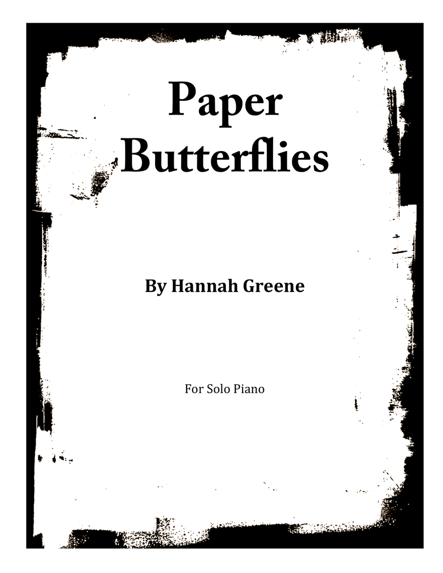 Paper Butterflies Piano Solo scores gallery preview page 1