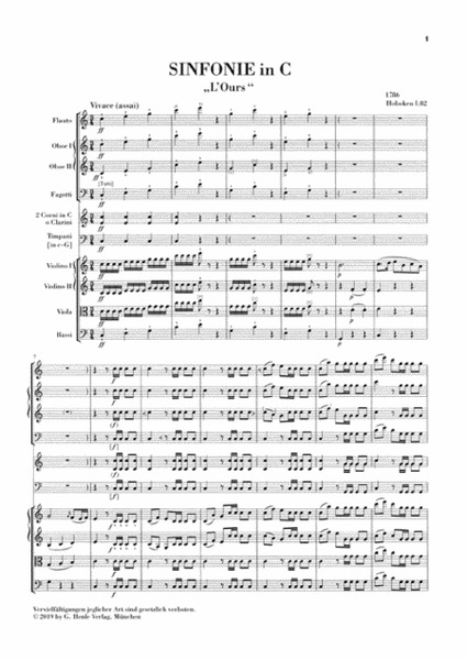 Symphonie C Major Hob. I:82