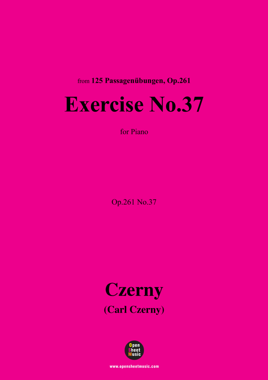 C. Czerny-Exercise No.37,Op.261 No.37 Piano Method scores gallery preview page 1