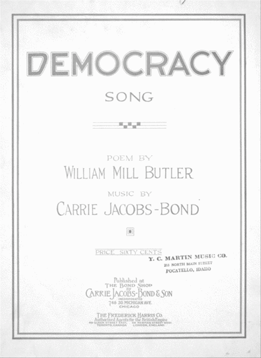 Democracy. Song Voice scores gallery preview page 1