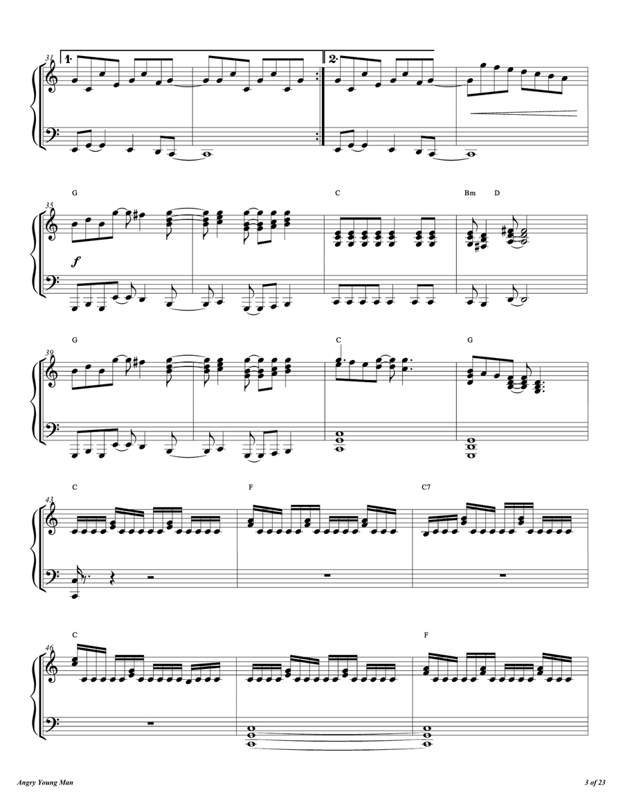 Angry Young Man Voice scores gallery preview page 4