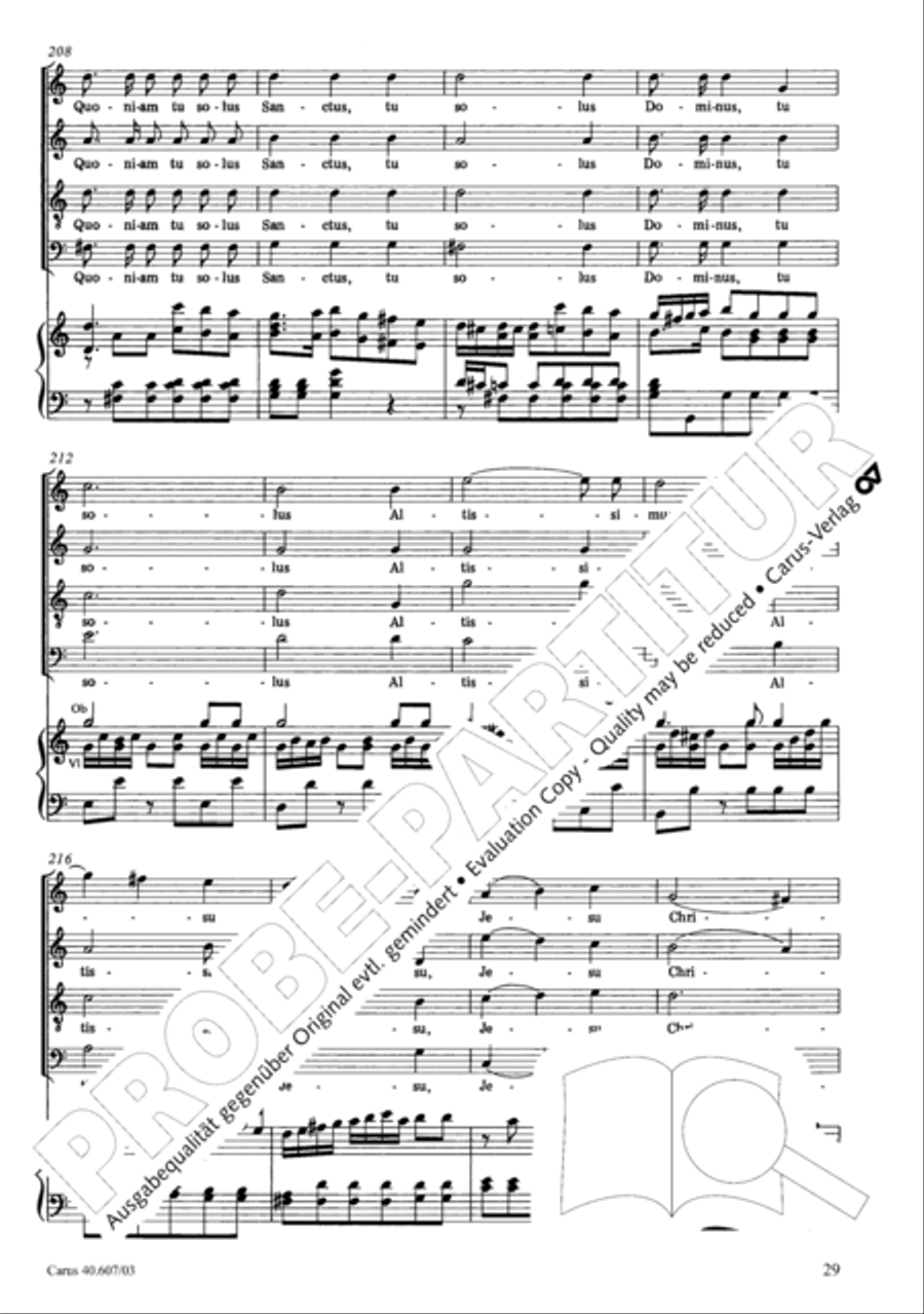 Mass in time of war (Missa in tempore belli) 4-Part scores gallery preview page 36