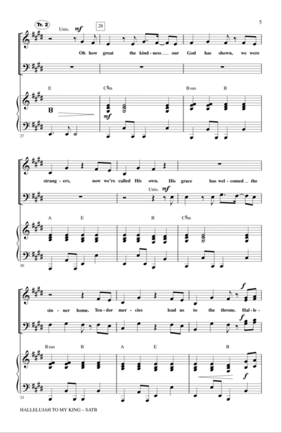 Hallelujah To My King 4-Part scores gallery preview page 4