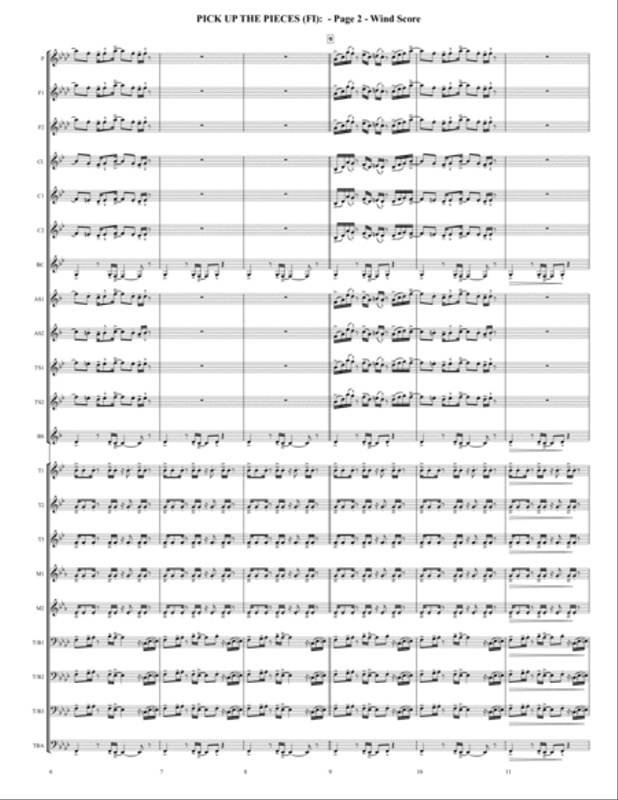 Pick Up The Pieces Marching Band scores gallery preview page 2