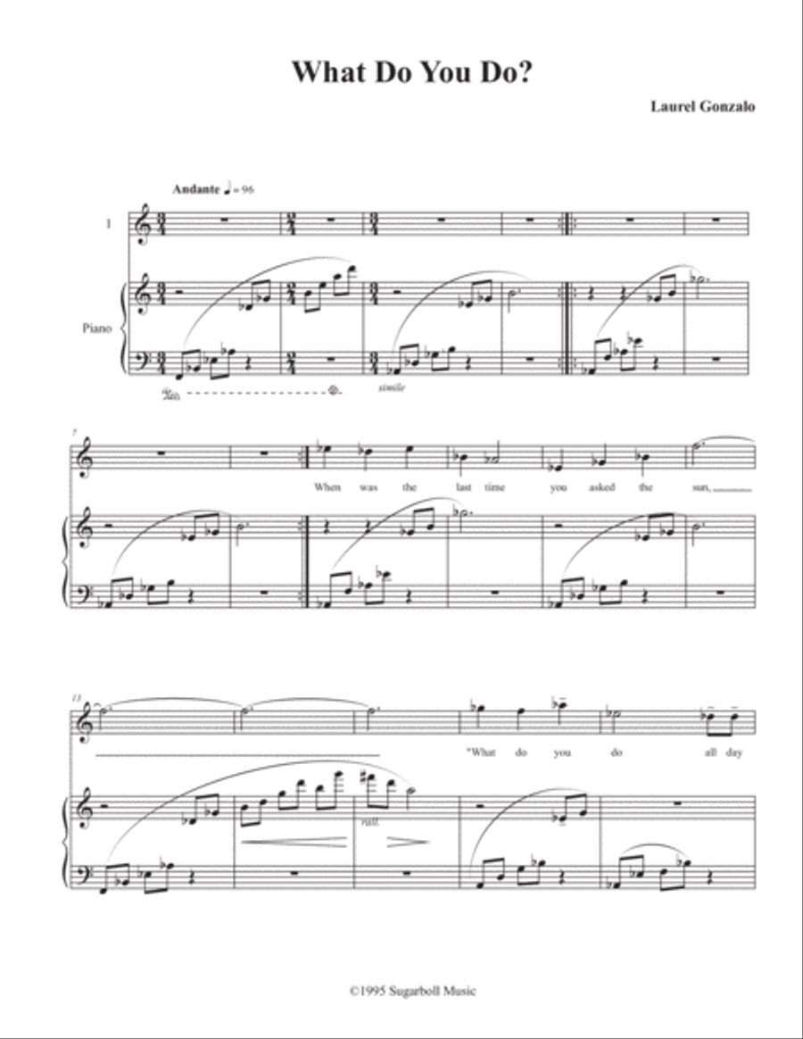 What Do You Do? Voice Solo scores gallery preview page 1