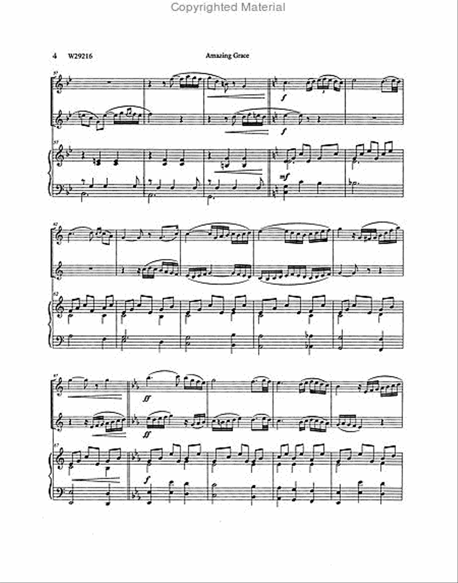 Amazing Grace Amazing Grace Woodwind Duet scores gallery preview page 3