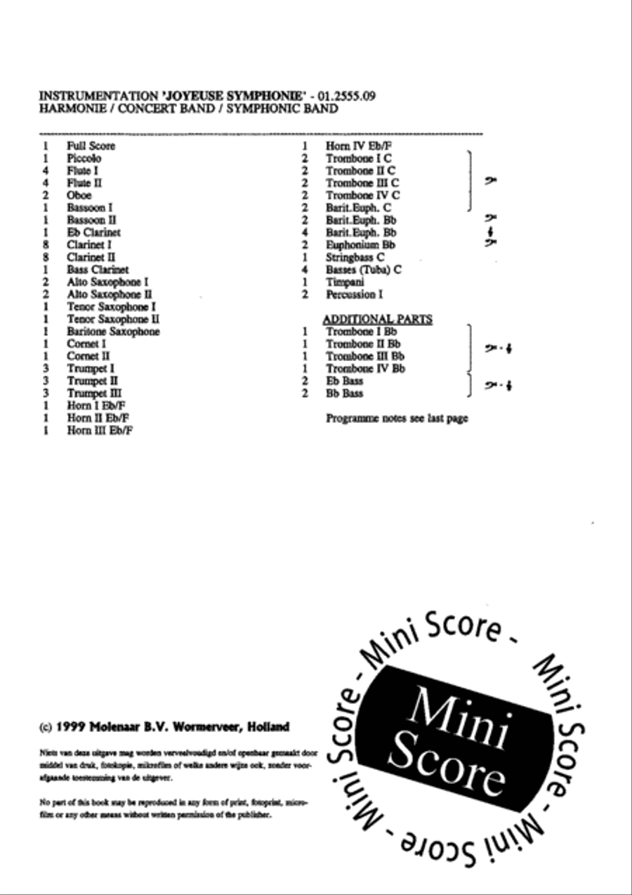 Joyeuse Symphonie Concert Band scores gallery preview page 4
