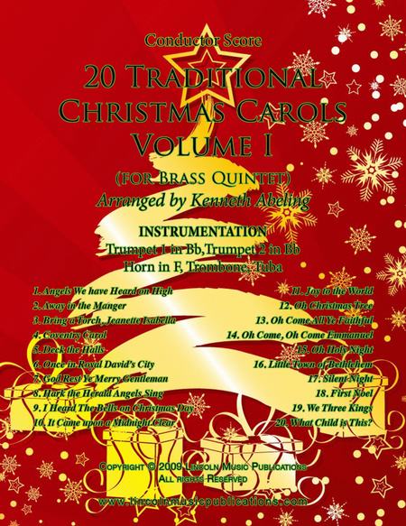 20 Traditional Christmas Carols Volume I (for Brass Quintet) image number null