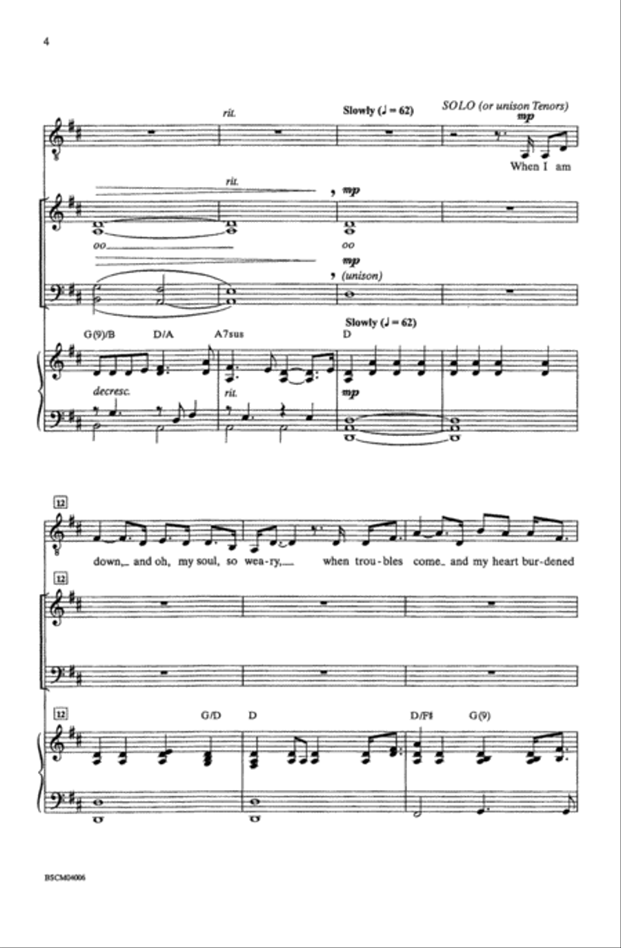 You Raise Me Up 4-Part scores gallery preview page 4