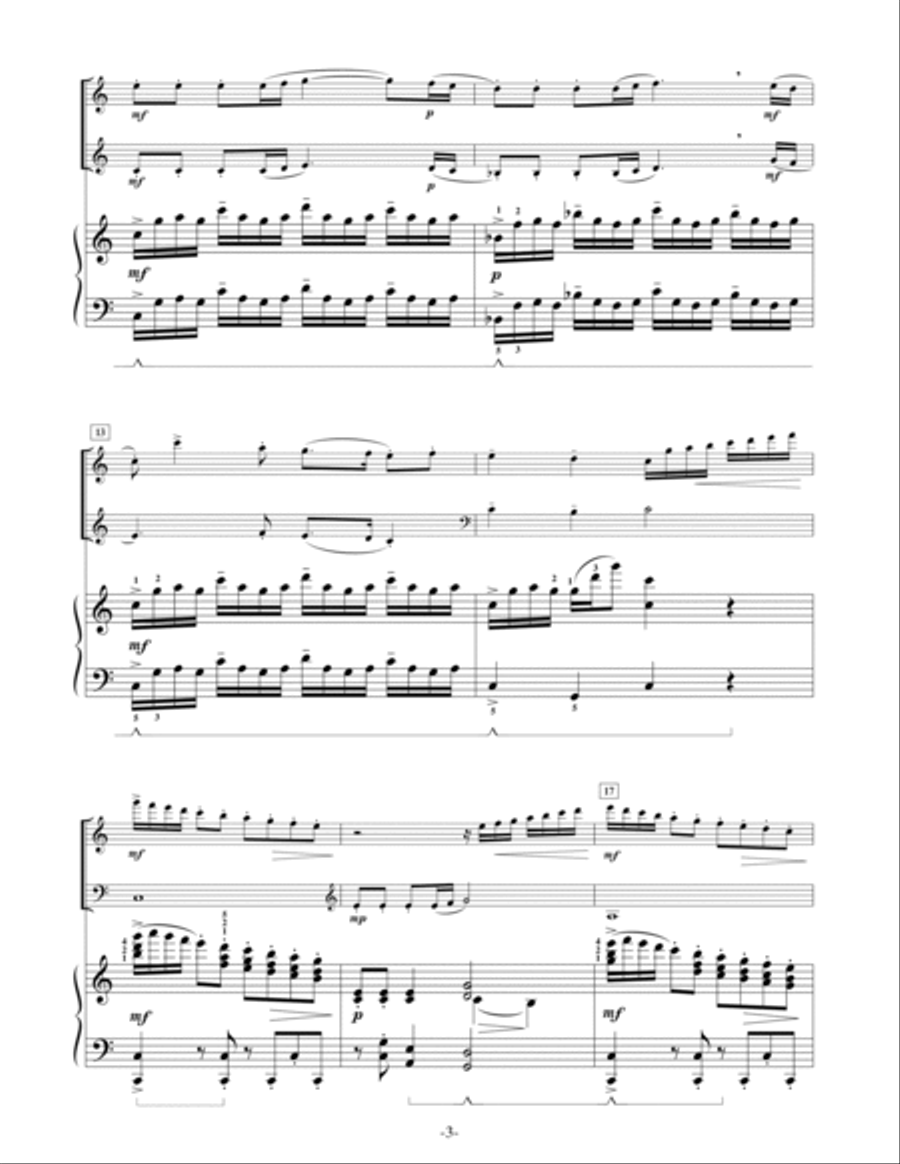 Joy to the World (for Flute, Cello, Piano) Flute scores gallery preview page 3