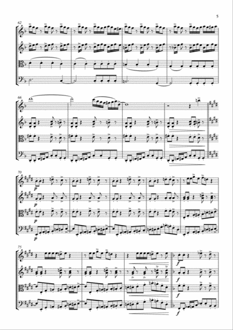 Ghostbusters String Quartet scores gallery preview page 6