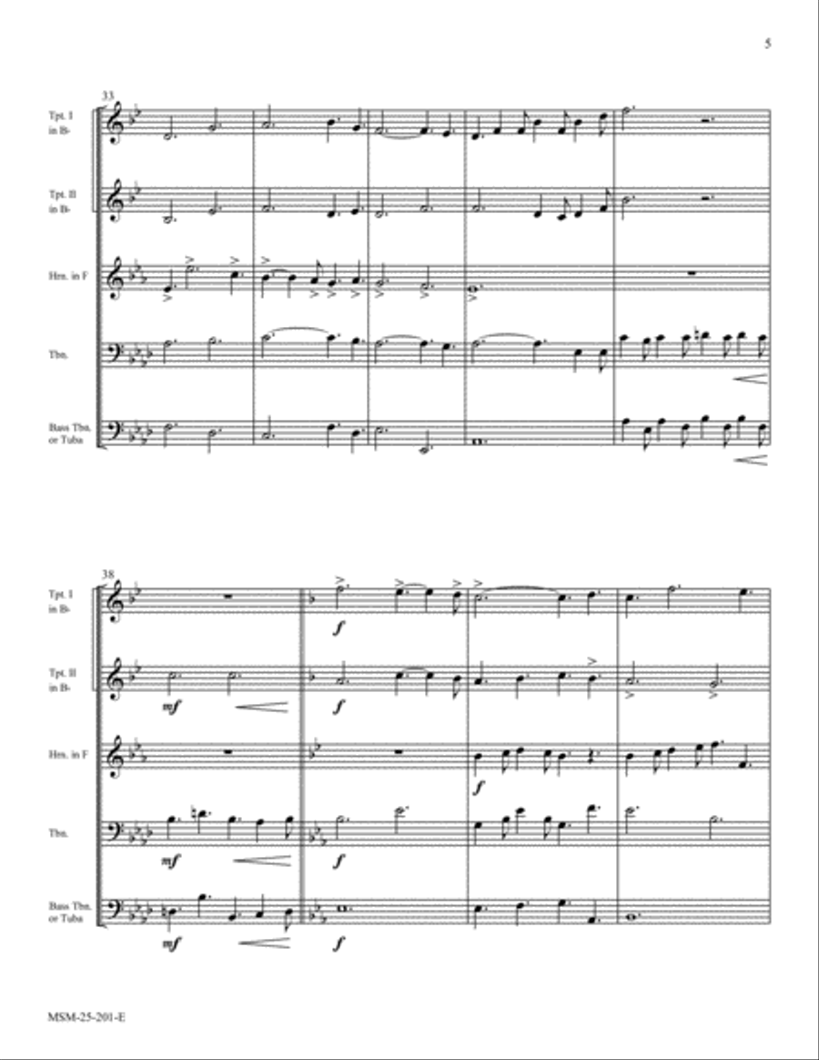 Joy to the World Joy to the World Brass Quintet scores gallery preview page 5