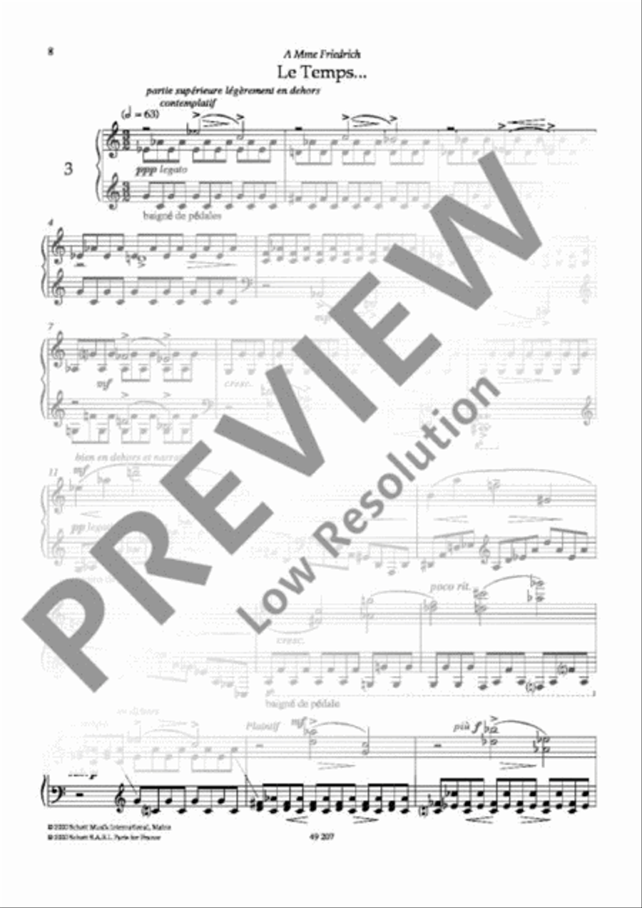 Reflexions Piano Solo scores gallery preview page 9