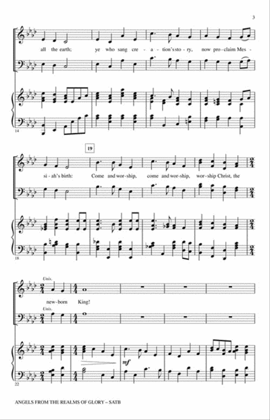 Angels from the Realms of Glory 4-Part scores gallery preview page 3