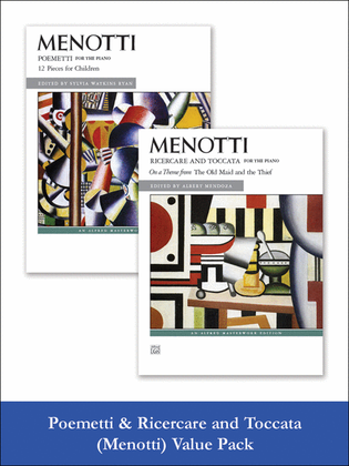 Book cover for Menotti: Poemetti and Ricercare & Toccata (Value Pack)