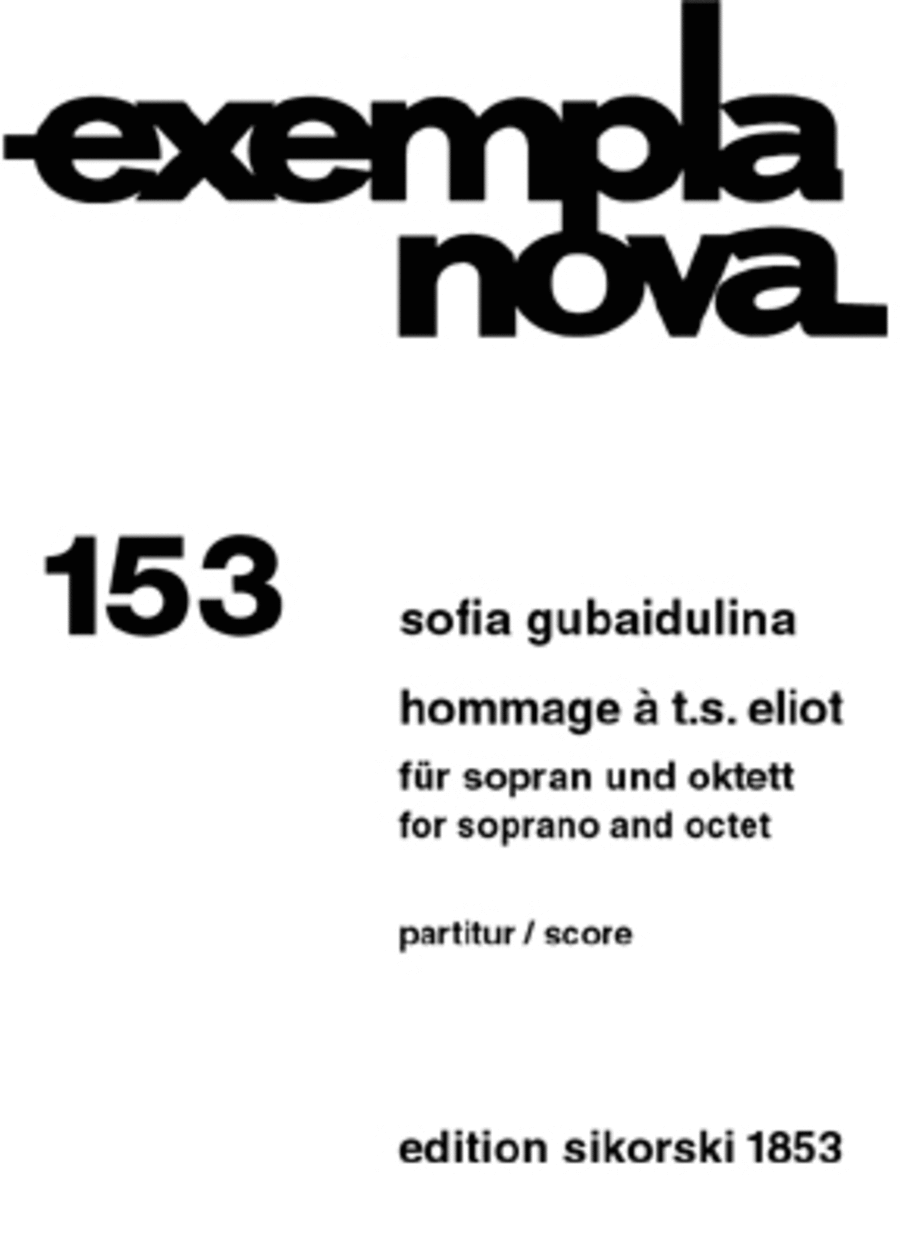 Hommage a T.S. Eliot Orchestra scores gallery preview page 1