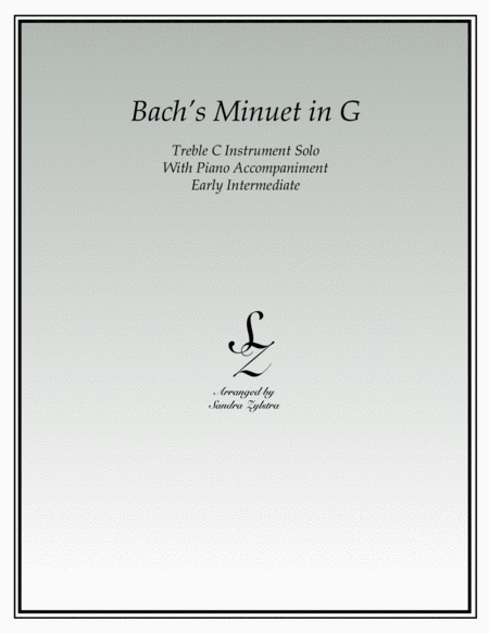 Bach's Minuet In G (treble C instrument solo) image number null