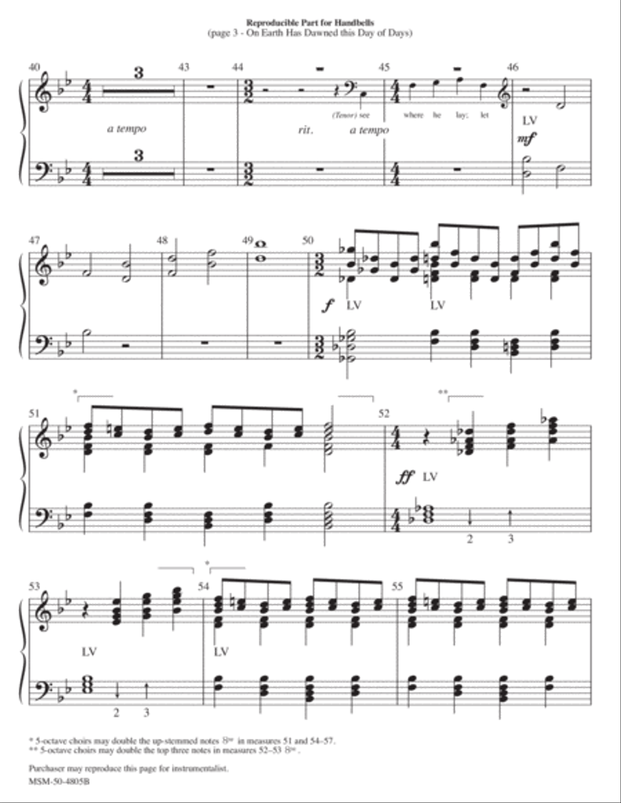 On Earth Has Dawned this Day of Days Choir scores gallery preview page 3