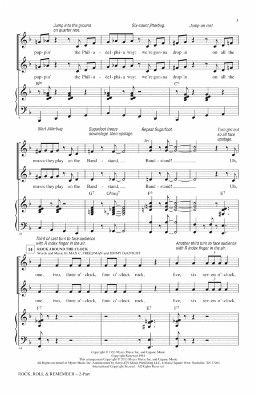 Rock, Roll & Remember: A Tribute To Dick Clark & American Bandstand (Medley) 2-Part scores gallery preview page 2