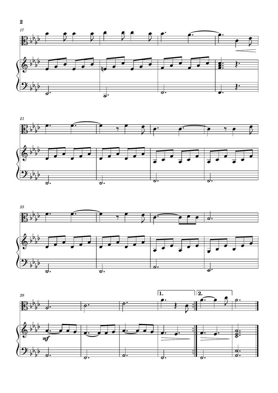 Hallelujah Viola scores gallery preview page 2