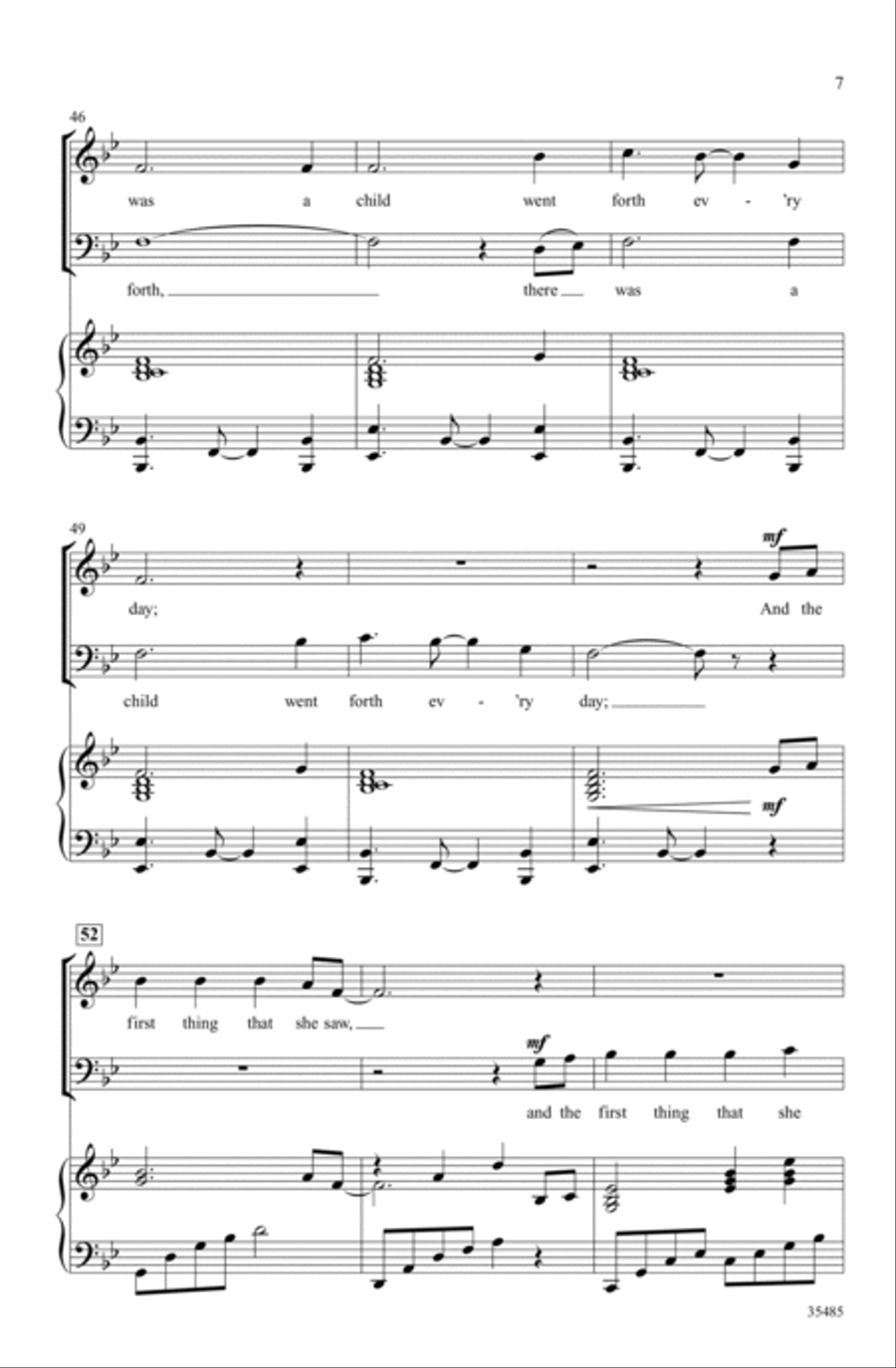 There Was a Child Went Forth 3-Part scores gallery preview page 6
