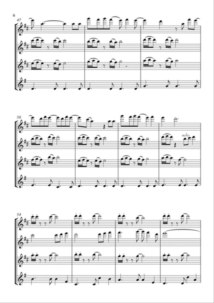 Mandy Flute Quartet scores gallery preview page 6