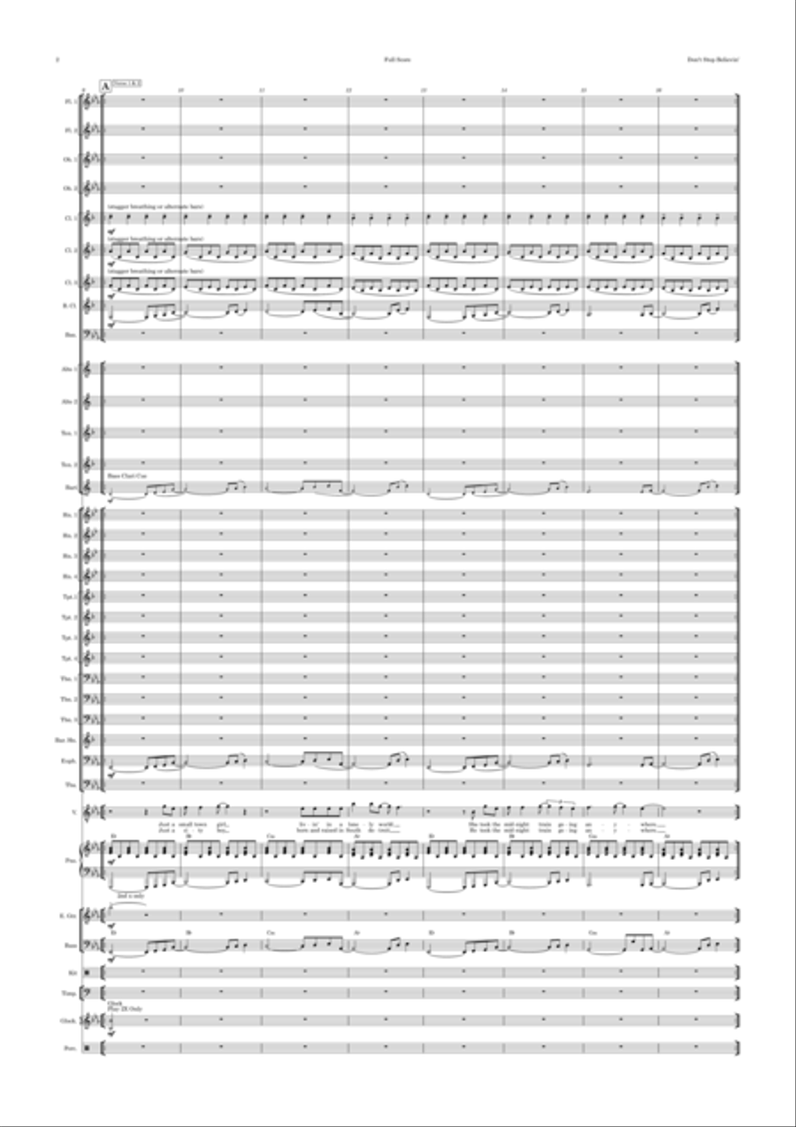 Don't Stop Believin' Concert Band scores gallery preview page 2