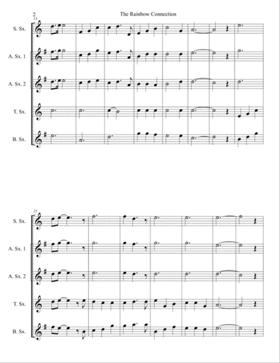 The Rainbow Connection Woodwind Quintet scores gallery preview page 3