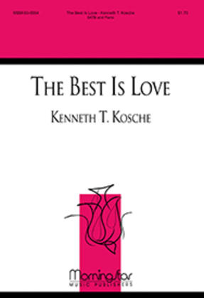Book cover for The Best Is Love