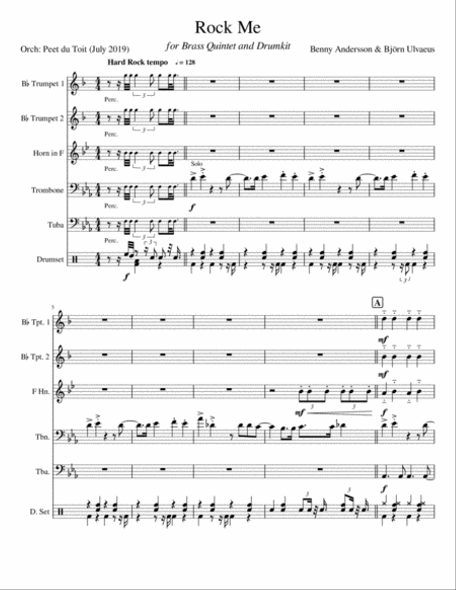 Rock Me Small Ensemble scores gallery preview page 1