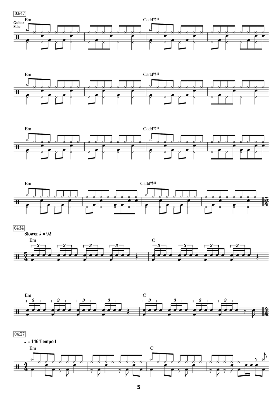 Achilles Last Stand Achilles Last Stand Drum Set scores gallery preview page 5