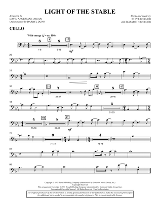 Book cover for Light Of The Stable (from All Is Well) (arr. David Angerman) - Cello