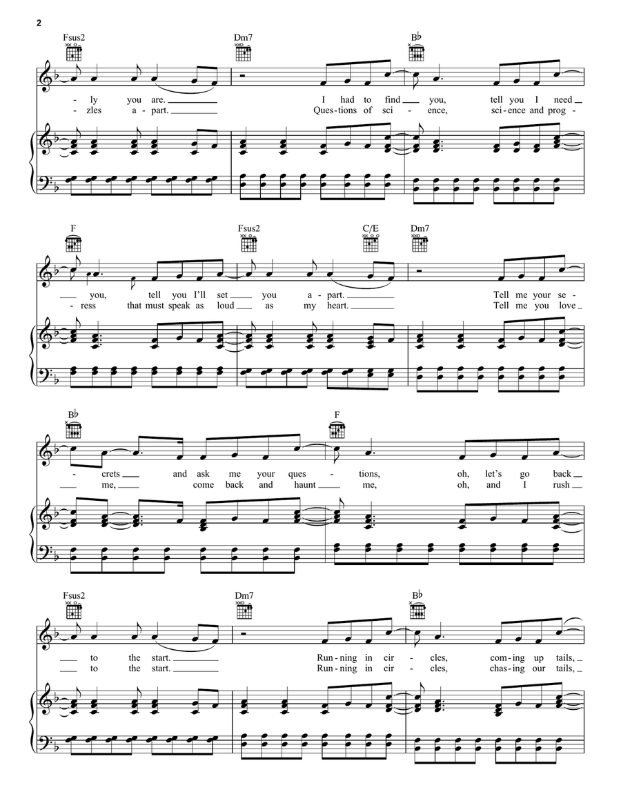 The Scientist Acoustic Guitar scores gallery preview page 2