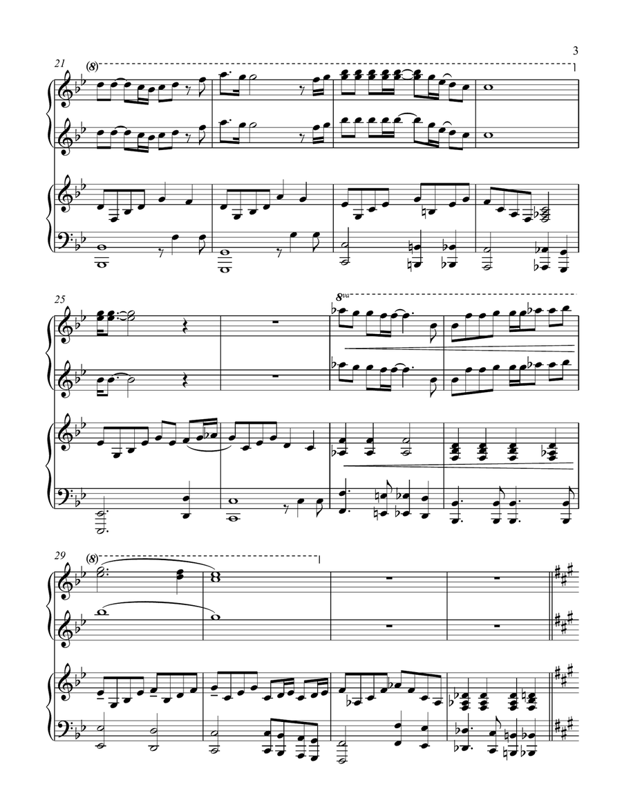 Bohemian Rhapsody 1 Piano, 4-Hands scores gallery preview page 4