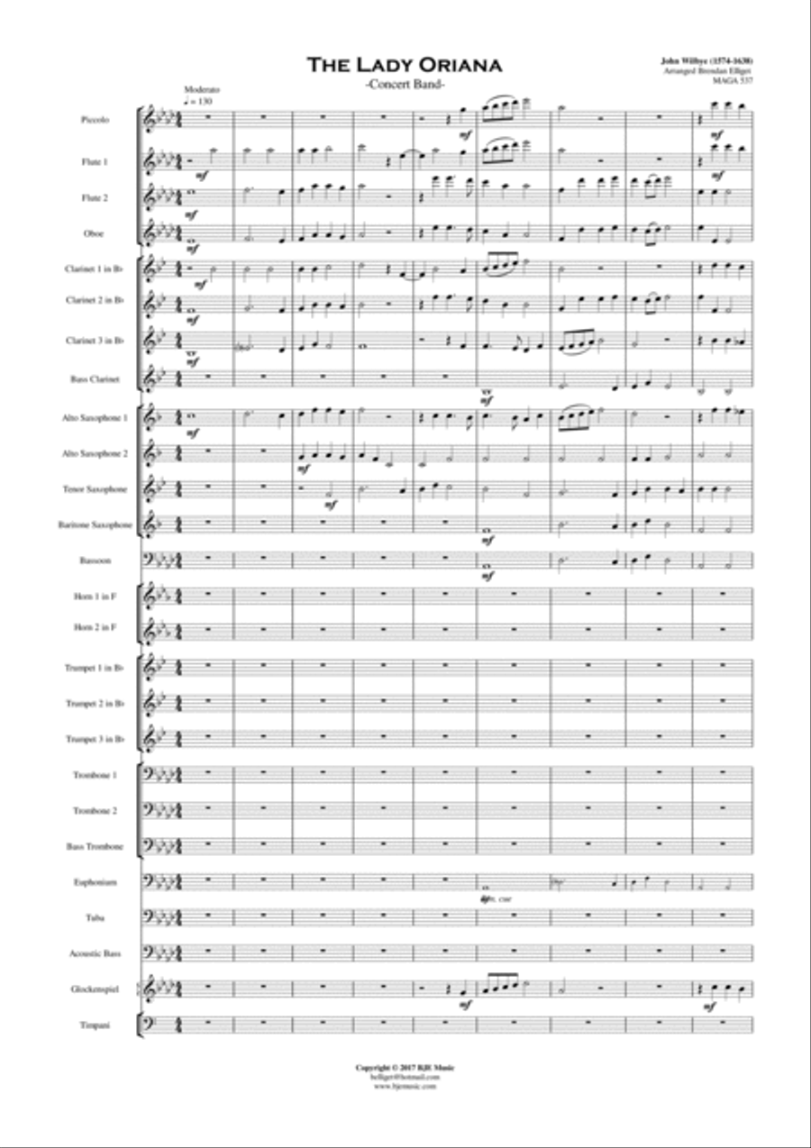 The Lady Oriana - Concert Band Concert Band scores gallery preview page 2