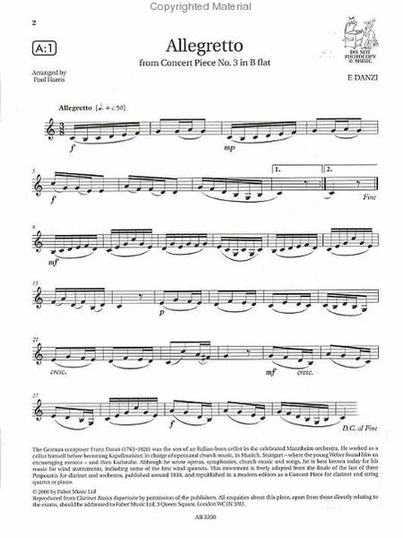Grade 4 Selected Clarinet Exam Pieces 2008-2013