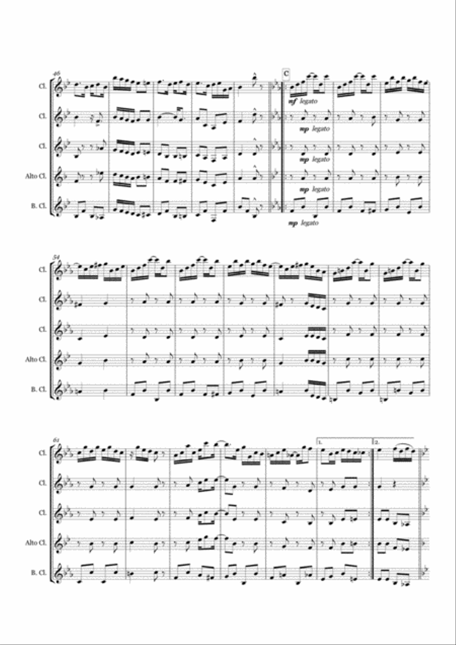 13 Intermediate Clarinet Quartets - Score & Parts image number null