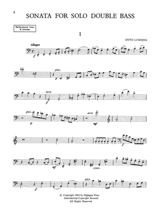 Sonata for Double Bass (Downloadable)