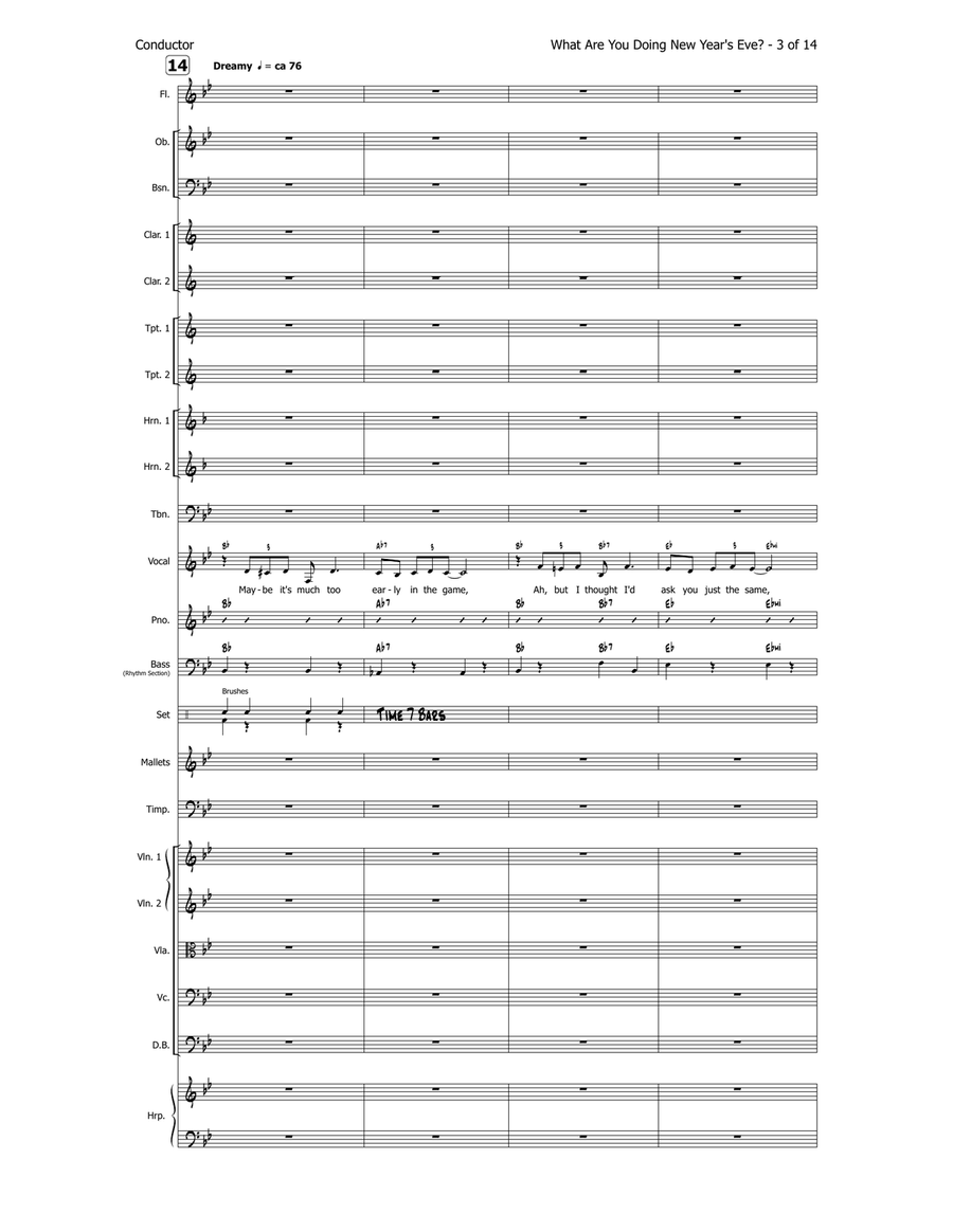 What Are You Doing New Year's Eve? Full Orchestra scores gallery preview page 5