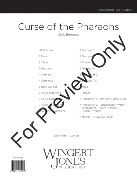 Curse of the Pharoahs - Full Score