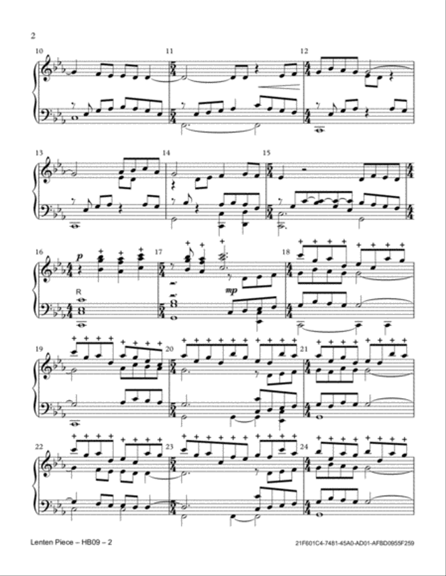 Lenten Piece Lenten Piece Handbell Choir scores gallery preview page 2