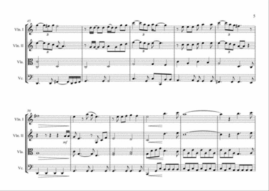 Come What May String Quartet scores gallery preview page 5