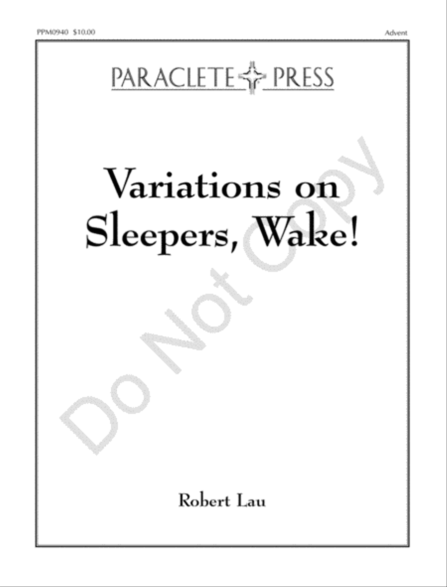 Variations on Sleepers Wake! Organ Solo scores gallery preview page 2