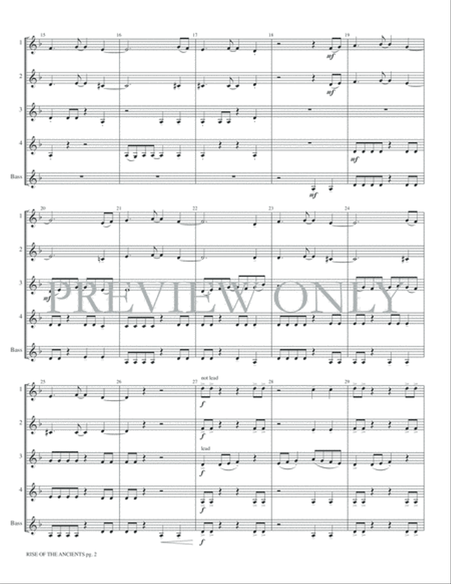 Rise of the Ancients Clarinet Quintet scores gallery preview page 4